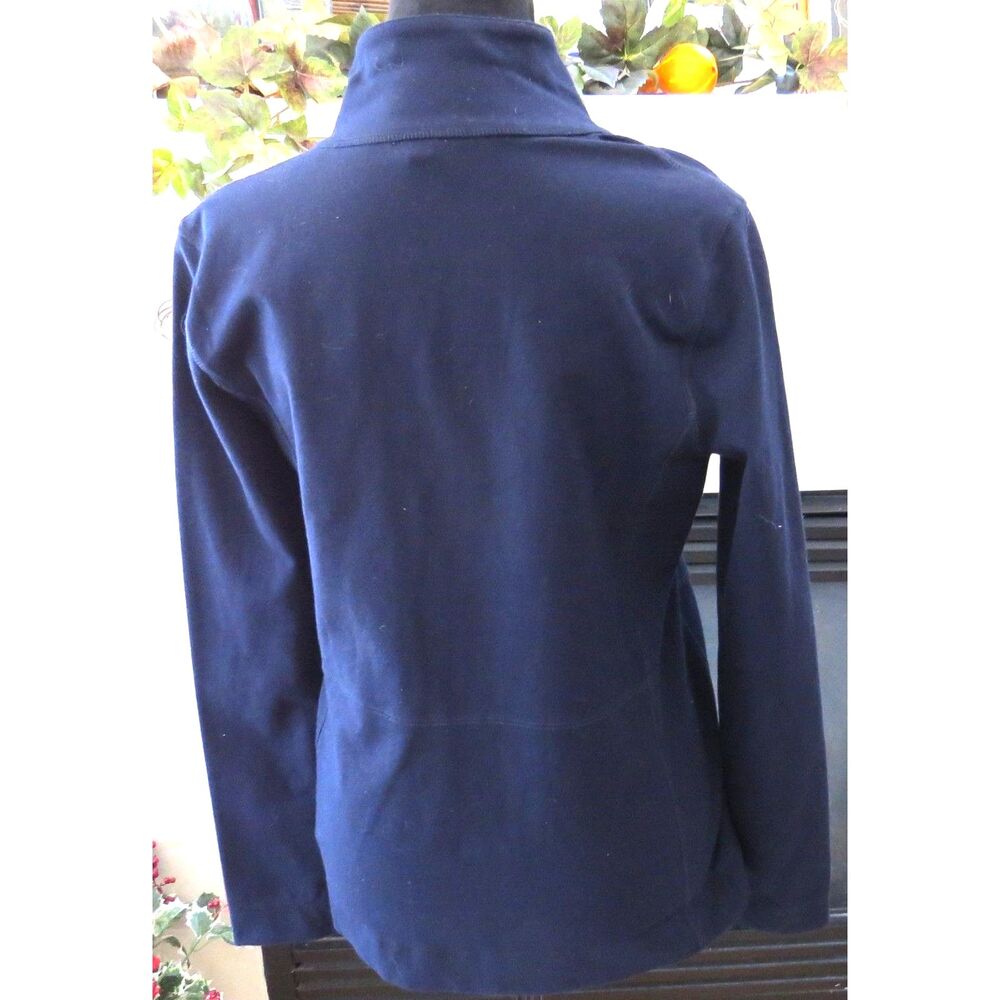 Talbots Women's Everyday Yoga Jacket Navy Blue XS EUC - Picture 7 of 9